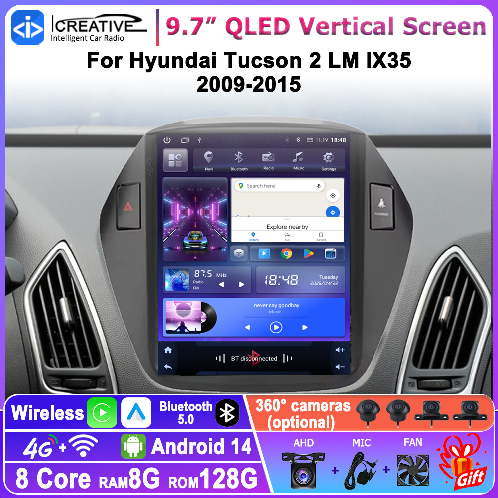 Tesla Style Screen Car Radio - Lecteur multimédia de voiture Android 9.7
