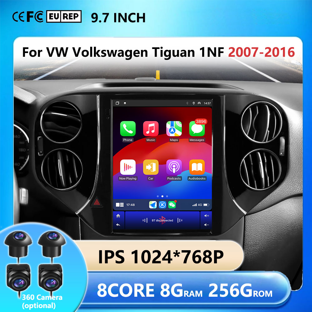 Tesla Style Screen Car Radio - Autoradio multimédia 9,7'' pour VW Volkswagen