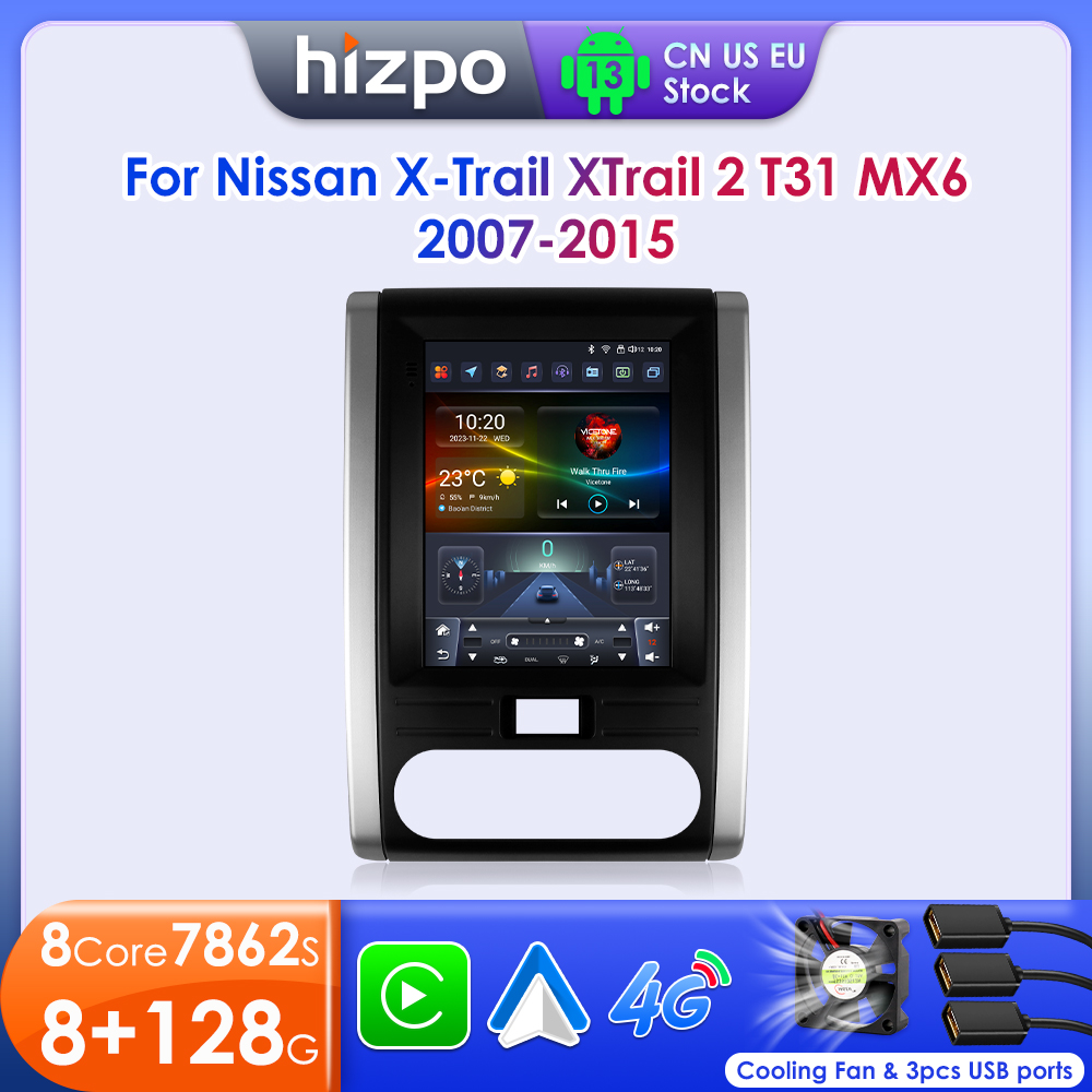 Tesla Style Screen Car Radio - Hizpo-Autoradio Android 13 pour Nissan X-Trail