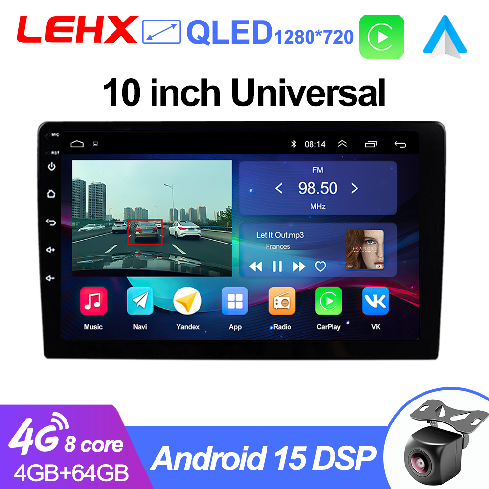 Car Dvd Player Bluetooth Steering Wheel - LEHX Autoradio 2Din Android 15 avec