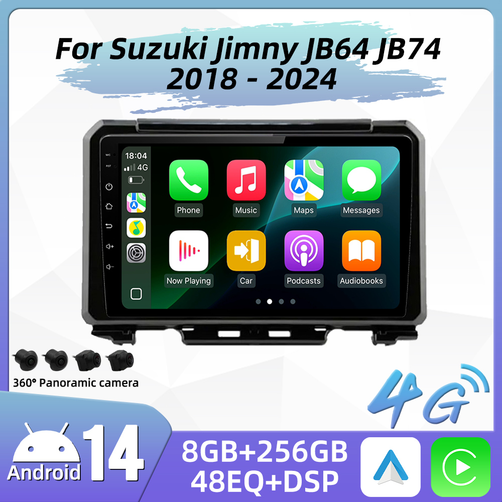 Android Car Stereo 2 Din 8 Core - Carplay auto pour Suzuki Jimny JB64