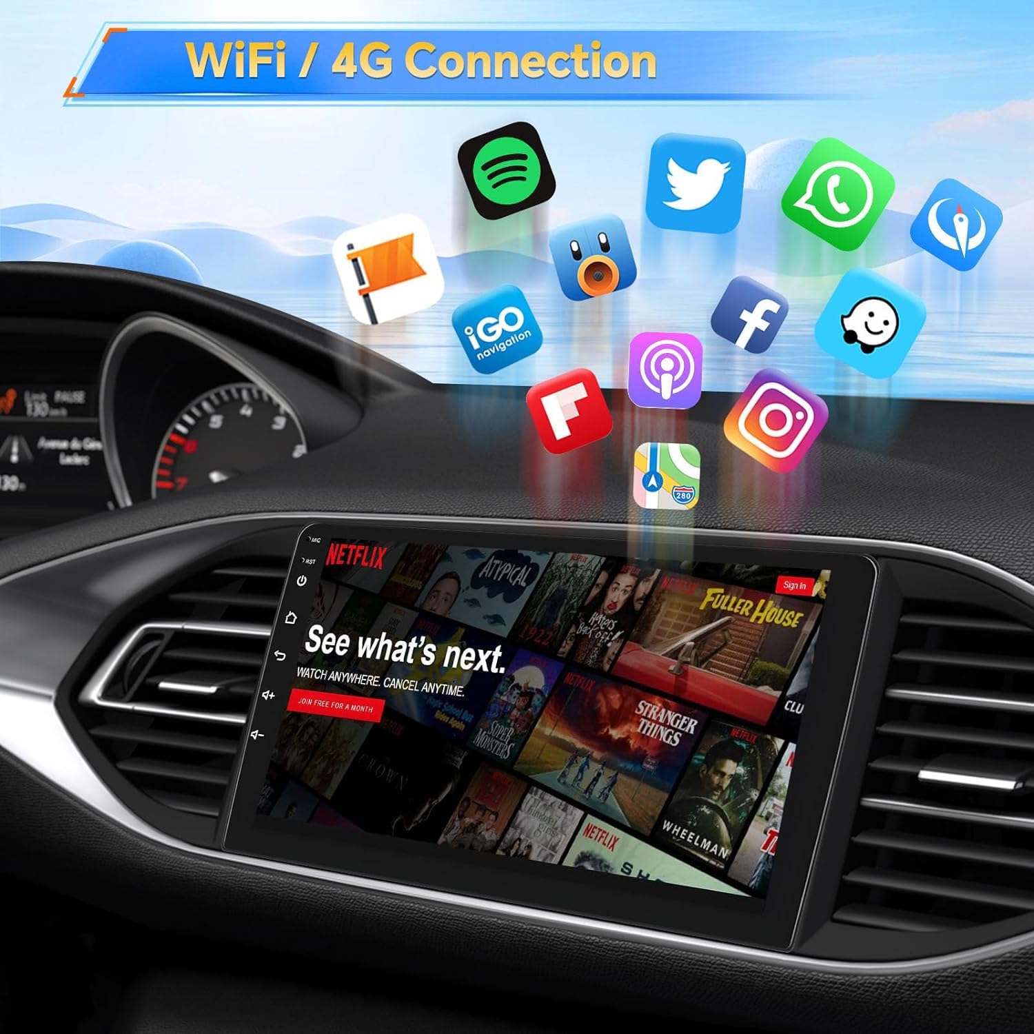 Autoradio Android 16 wifi+4G C - Android Car Stereo 2 Din 8 Core avis et prix