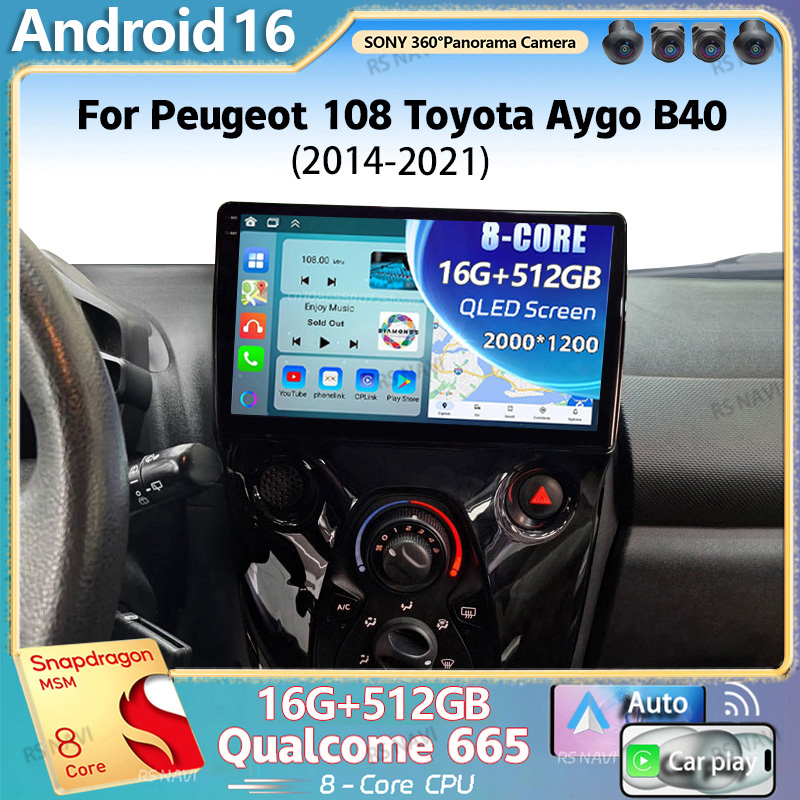Android 16 pour Peugeot 108 To - Android Car Stereo 2 Din 8 Core avis et prix
