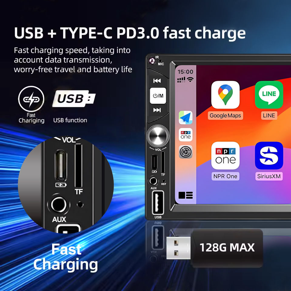 Autoradio 7 pouces 2 Din Carpl - Car Dvd Player Bluetooth Steering Wheel avis et prix